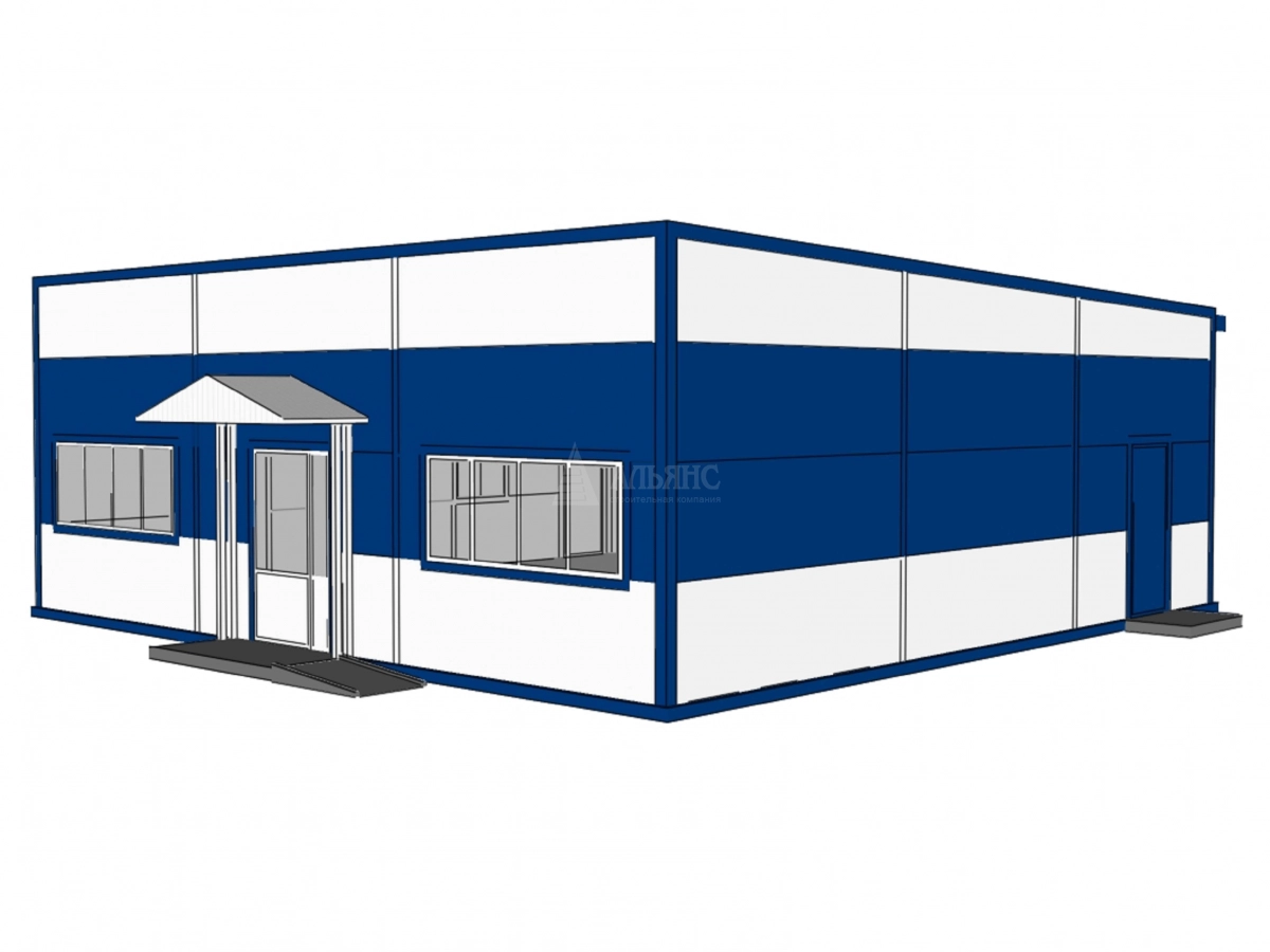 3D визуализация Магазин из сэндвич-панелей - фото 5