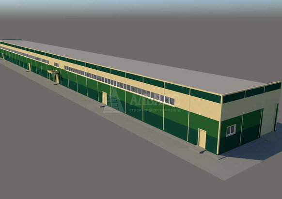 3D визуализация Производственное здание из сэндвич-панелей - фото 15