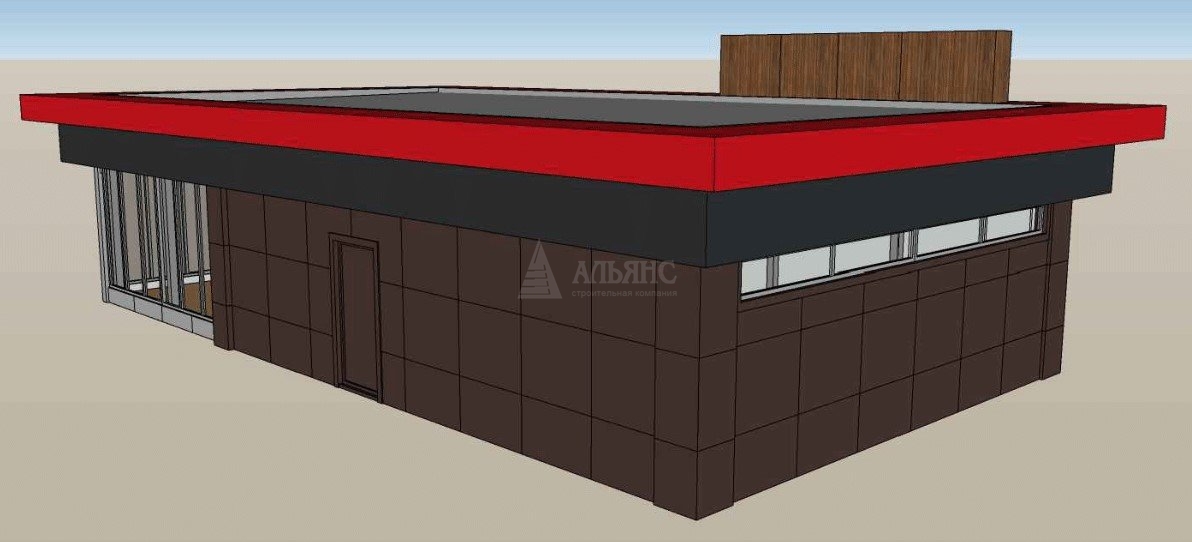 3D визуализация Кафе из сэндвич-панелей - фото 4