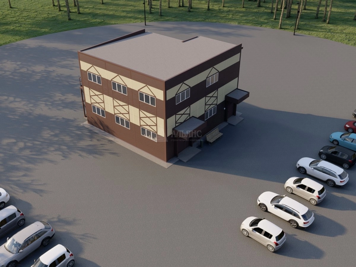 3D визуализация Магазин из сэндвич-панелей - фото 2