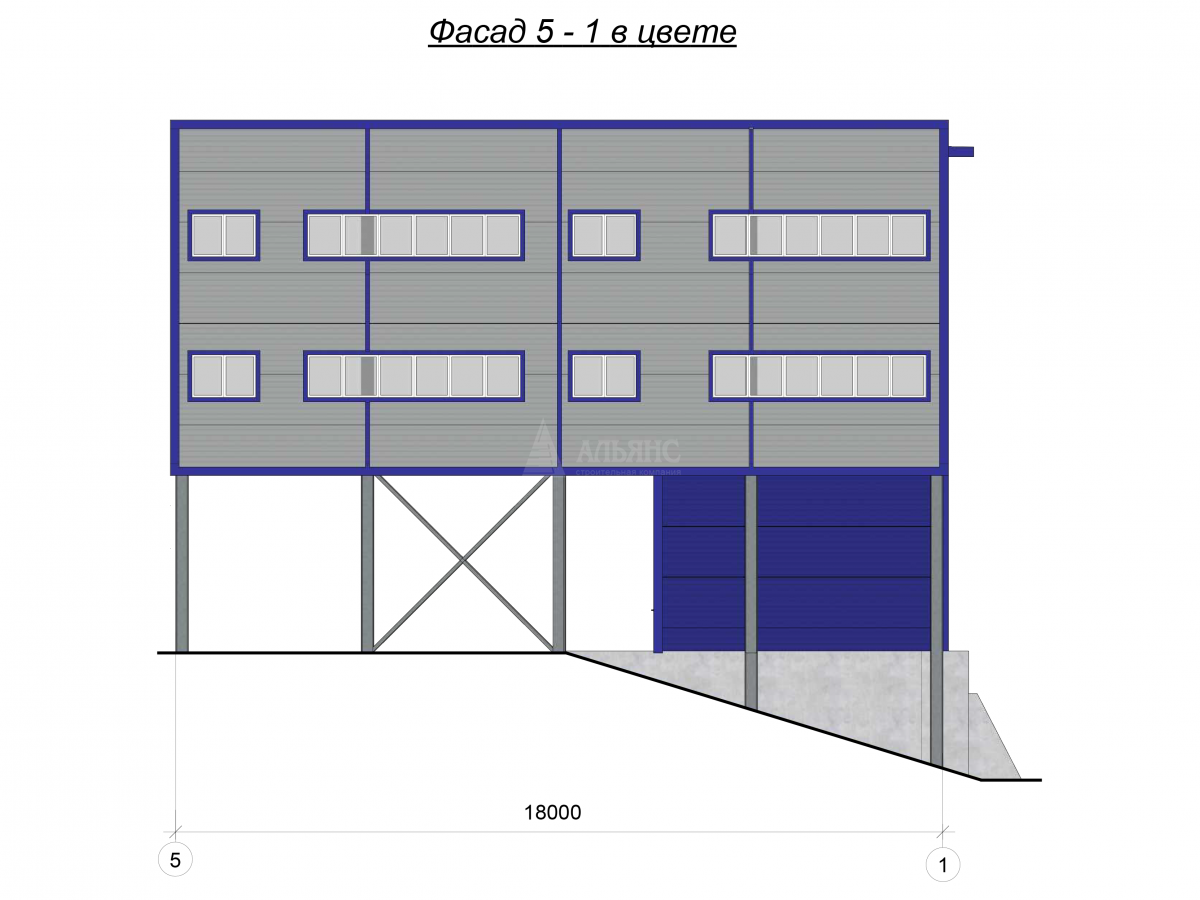 Планировка Производственный корпус из сэндвич-панелей -  фото 2