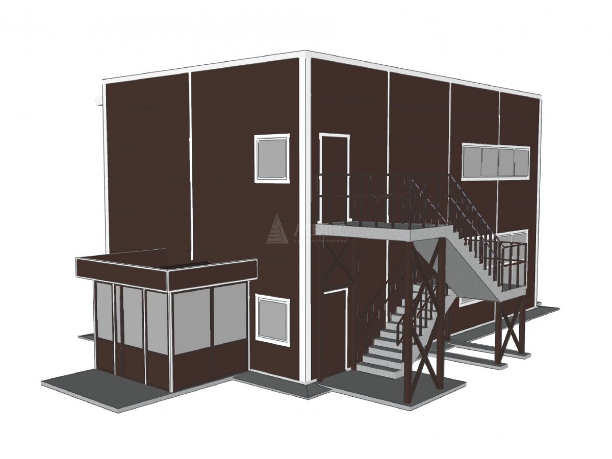 3D визуализация АБК из сэндвич-панелей - фото 9