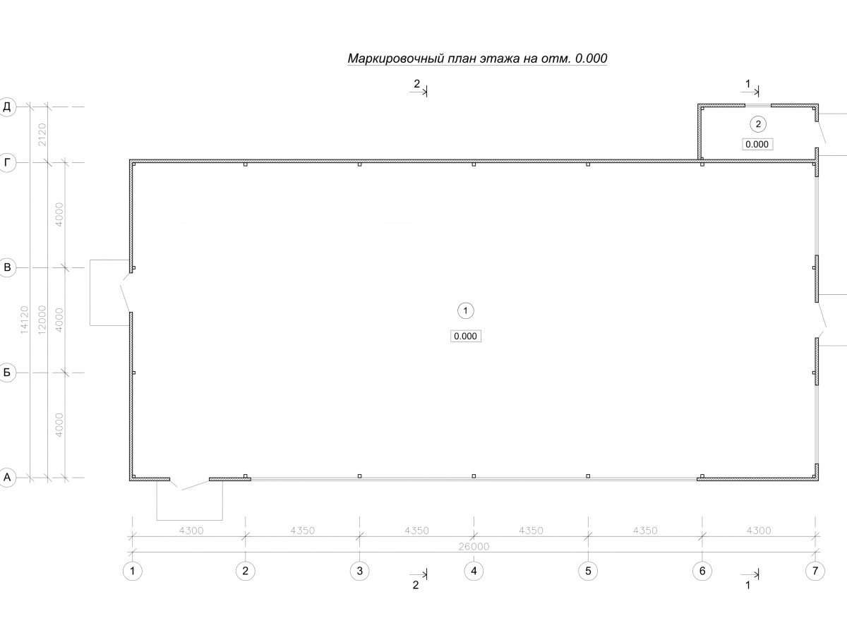 Планировка Административно-офисное здание из сэндвич-панелей -  фото 1